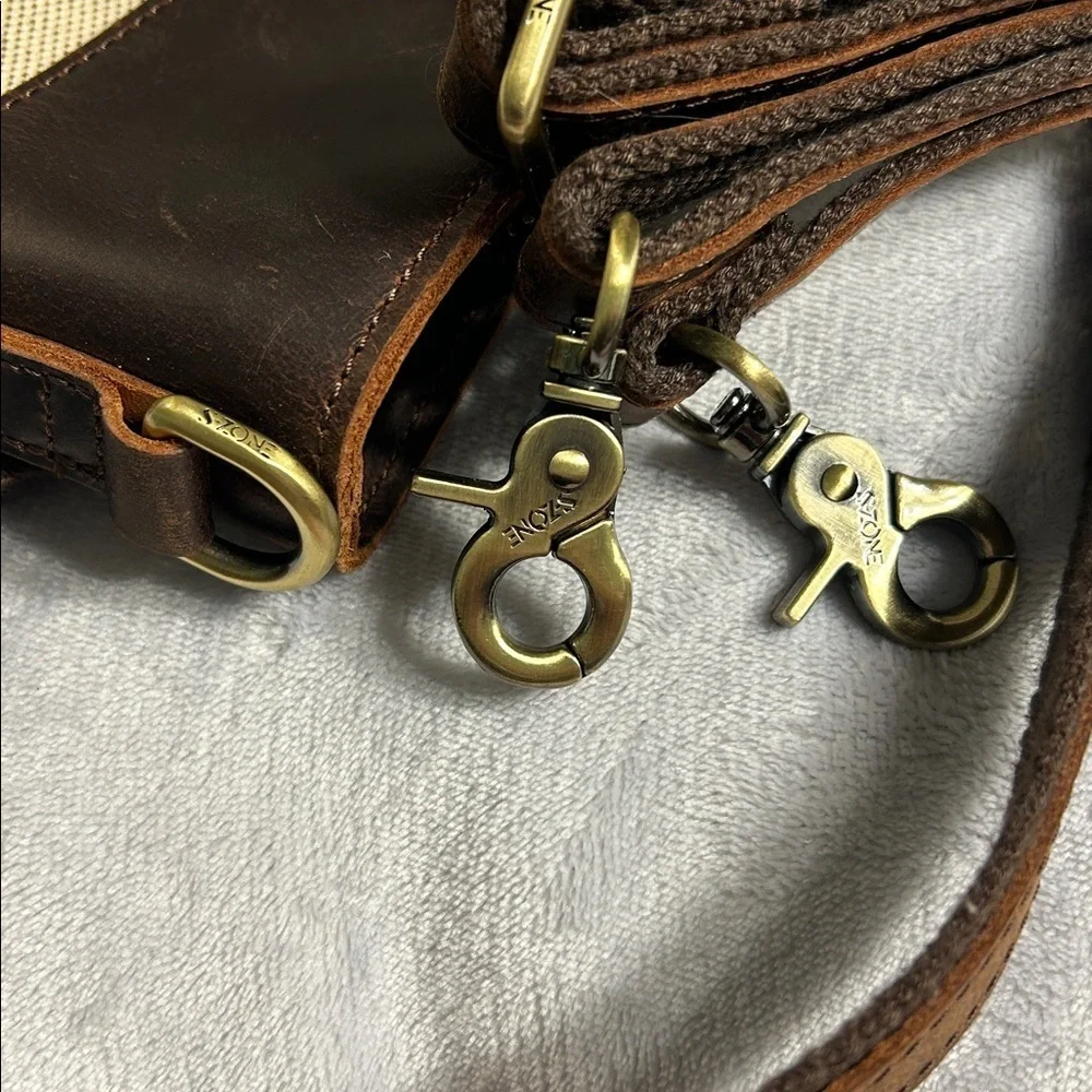 SZone Leather & Canvas Laptop Tote